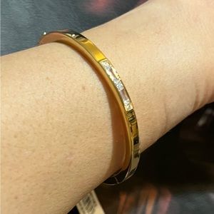Eliot Danori Gold Tone with 3 crystal stone bangle
